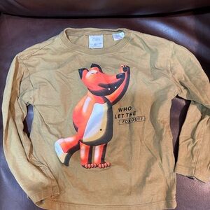 Zara Orange Long Sleeve Tee with Elmo Graphic
